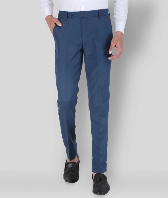 Playerz - Blue Polycotton Slim - Fit Mens Trousers ( Pack of 1 ) - None