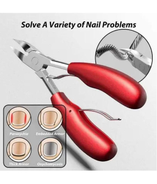 SHB Nail Cutter for Men & Women, Podiatrist Toenail Cuticle Cutter, Professional Thick & Ingrown Toe Nail Clippers, Pedicure Clippers