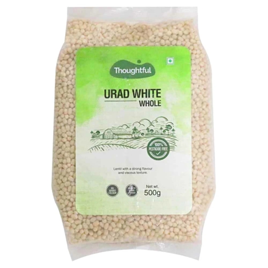 Thoughtful Pesticide-Free Urad White (Whole), 500 Gm