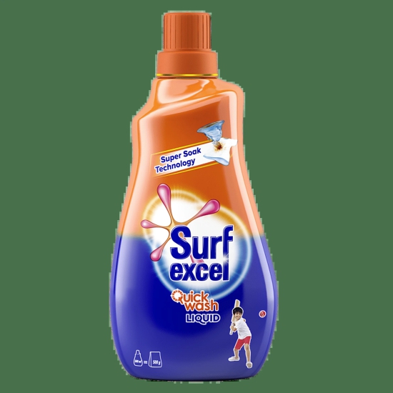 Surf Excel Quick Wash - Liquid, With Super Soak Technology, 500 Ml Bottle