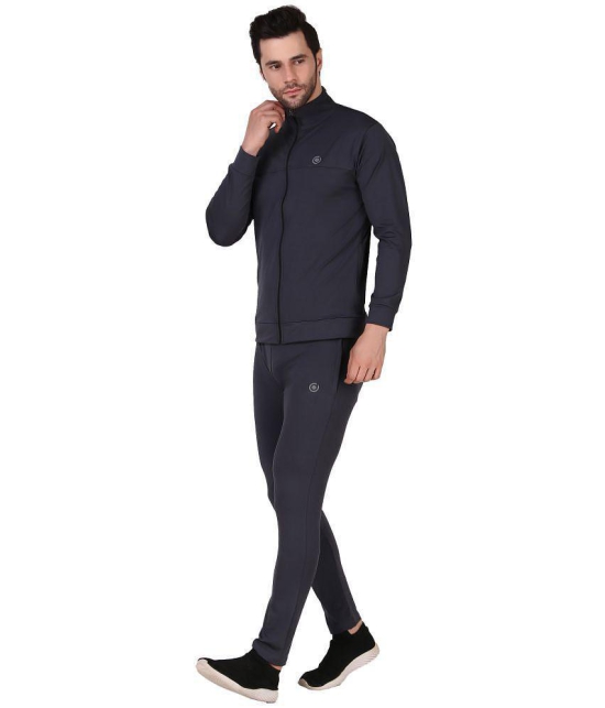 Diaz - Charcoal Polyester Relaxed Fit Mens Tracksuit ( Pack of 1 ) - L