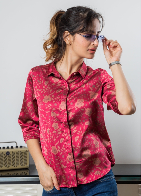 Zoya Satin Shirt-XL