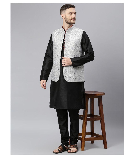 Hangup Grey Polyester Nehru Jacket Single Pack - None