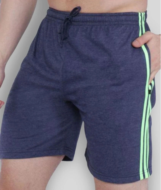 Neo Garments - Blue Cotton Mens Shorts ( Pack of 1 ) - None