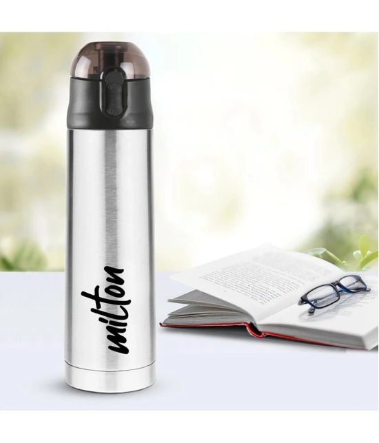 Milton New Crown 900 Thermosteel Hot or Cold Water Bottle, 750 ml, Silver - Silver