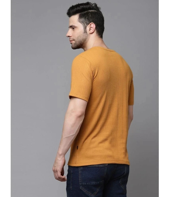 Rigo - Yellow Cotton Blend Slim Fit Mens T-Shirt ( Pack of 1 ) - None