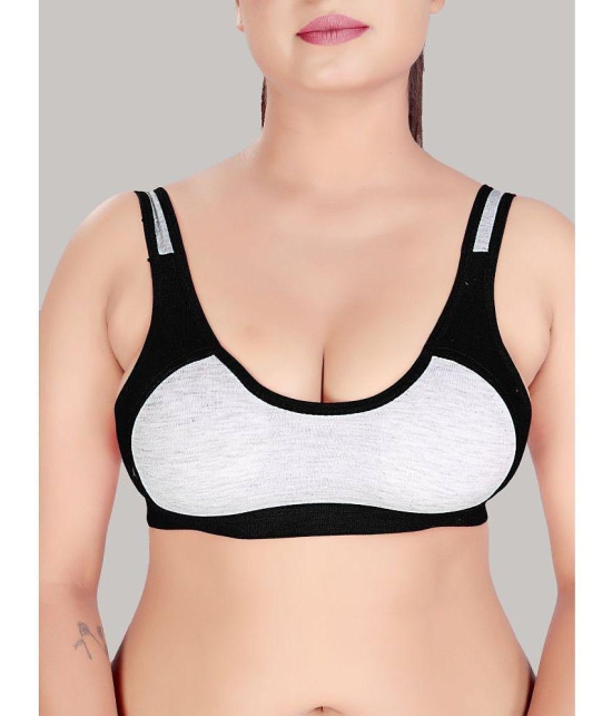 HAYA Light Grey Cotton Non Padded Womens Everyday Bra ( Pack of 1 ) - None