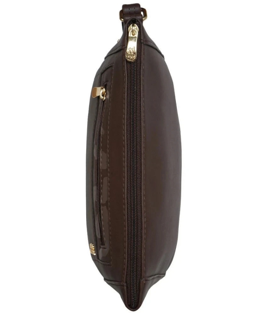 Baggit Brown Faux Leather Handheld - Brown