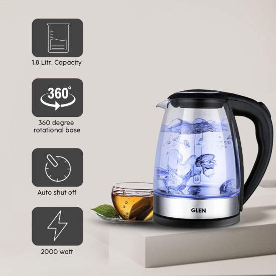 Glen Electric Glass Kettle 9012 Capacity 1.8-Litre