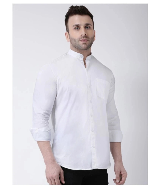 Hangup Cotton Slim Fit Mens Casual Shirt - White ( Pack of 1 ) - None