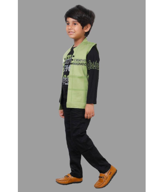 DKGF Fashion - Green Cotton Blend Boys Shirt & Pants ( Pack of 1 ) - None