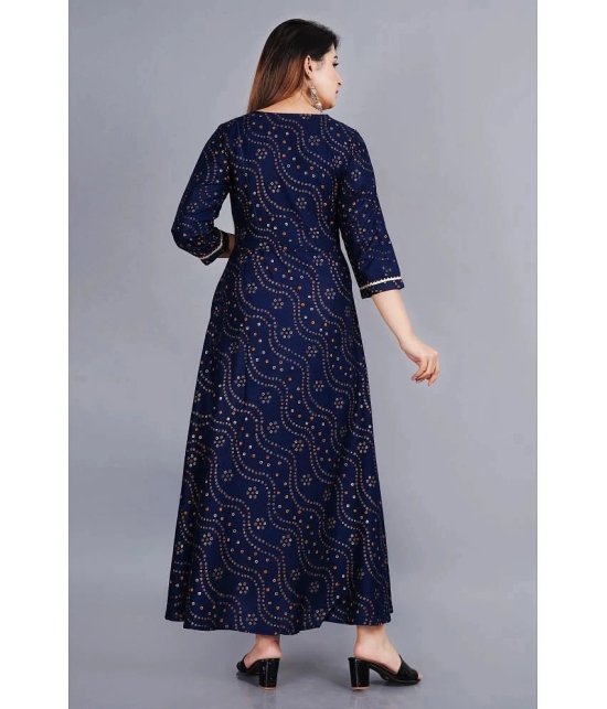 SIPET - Blue Rayon Womens Anarkali Kurti ( Pack of 1 ) - None