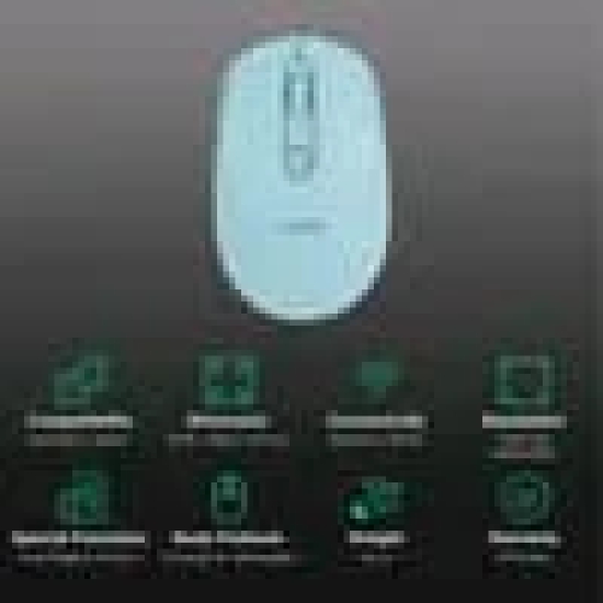 Croma Wireless Optical Mouse (1600 DPI, Compact & Lightweight Design, Blue)