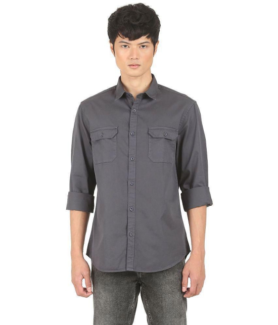 Ruggers - 100 Percent Cotton Regular Fit Grey Men's Casual Shirt ( Pack of 1 ) - None