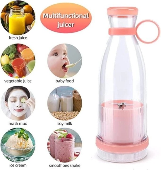 Uttamrobotics MIXEN Fresh Juice Portable Blender, 350ML Smoothie Blender Bottle, Grinder For Smoothie or Shakes, Baby Food, Personal Mixer, Mini Juicer Travel/School/Office/Workout/Travel Use