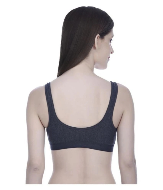 Elina Cotton Sports Bra - Black - None