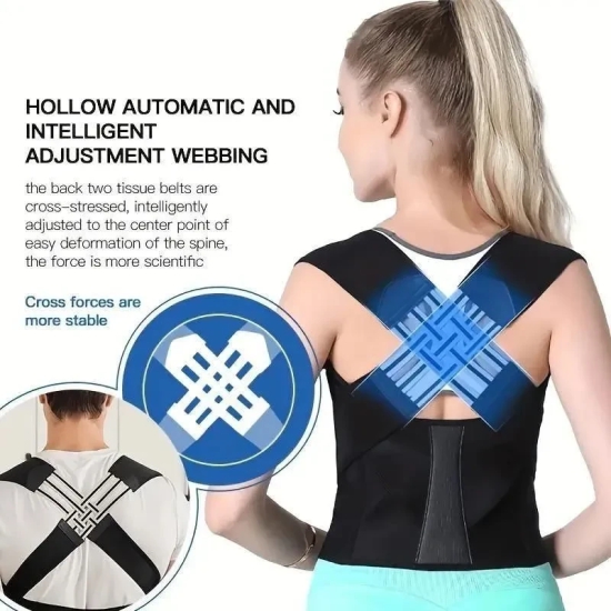 Adjustable Back Posture Corrector/ Slouching Relieve Pain Belt Women Men-Free Size ( Fits for All )