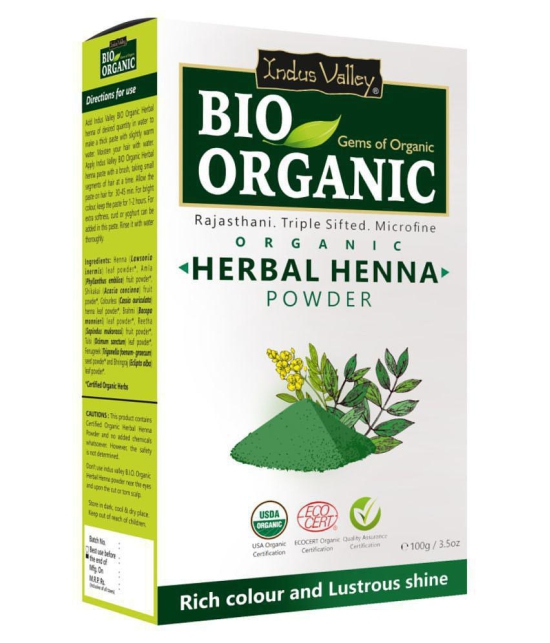 Indus Valley Pack of 2- Bio Organic Herbal Henna Powder 200g