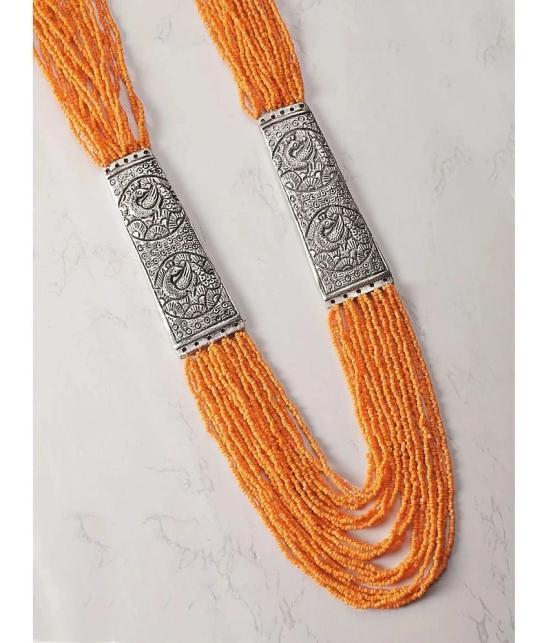 YOUBELLA Orange Alloy Necklace ( Pack of 1 ) - Orange