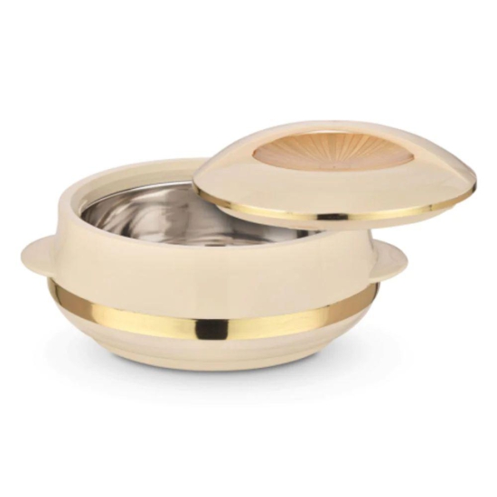 Asian Olympic Elite Pearl Insulated Casserole | Cream | 1 Pc Gold