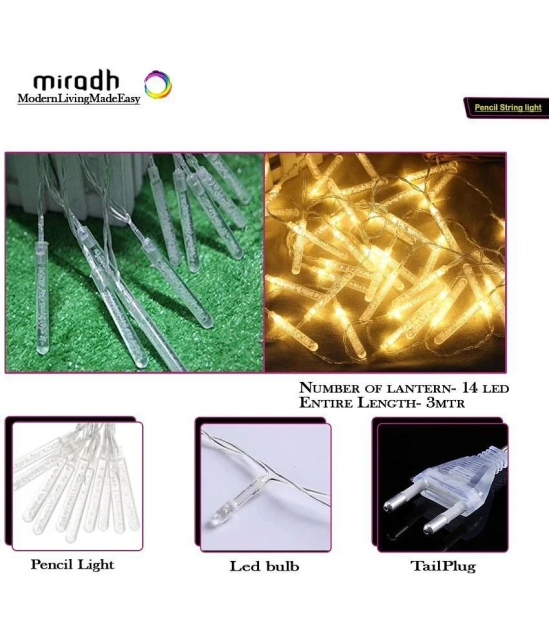 MIRADH - Yellow 3Mtr String Light ( Pack of 1 ) - Yellow