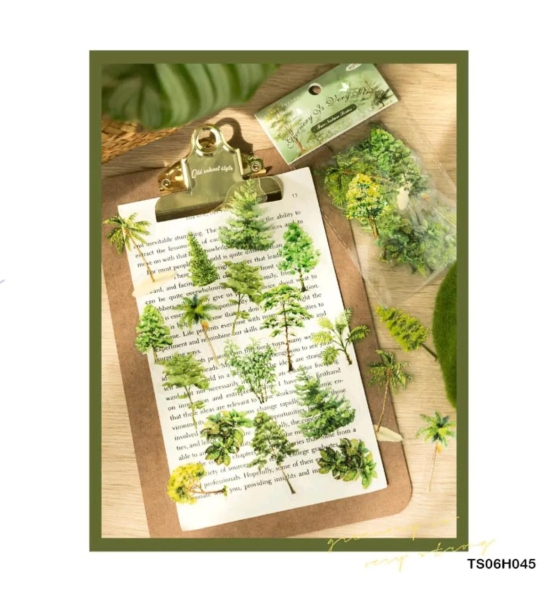 Greenery forest Journaling Sticker l Tree nature series l Pack 40 Pc