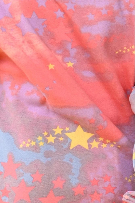 TIE DYE STAR FLEECE SWEATSHIRT - PINK-7-8 YEARS / 1N / PINK