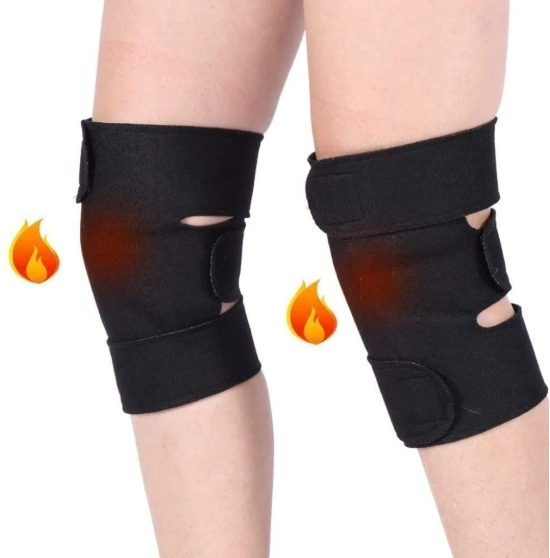 WUGO::Adjustable Self-Heating Knee Pads Magnetic Tourmaline Therapy Knee Support Brace Arthritis Joint Pain Relief Belt with Basic Open Patella Stabilizer