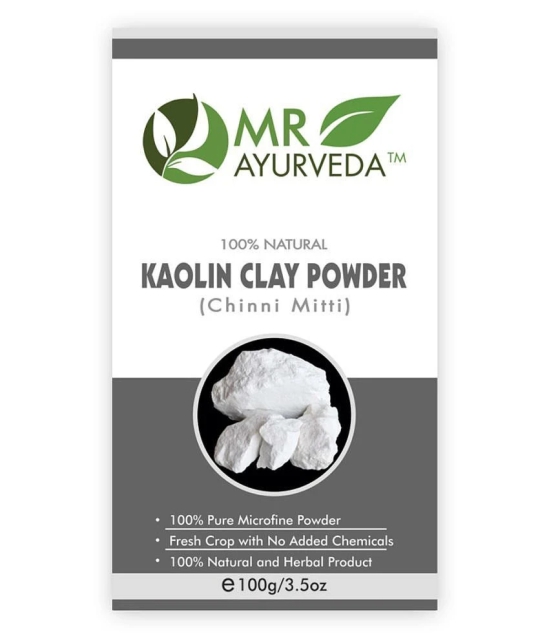 MR Ayurveda Organic Sandalwood Powder and Kaolin Powder Face Pack Masks 200 gm Pack of 2