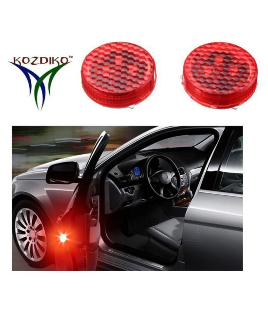 Kozdiko Waterproof 5 LED Wireless Car Door Warning Open Lights Indicator Decor Interior Flash Magnetic car led Lights for Anti Rear-End(RED) Free Batteries (2 Pair 4 pcs) For Toyota Innova