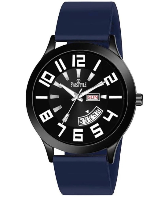 Swisstyle Blue Silicon Analog Mens Watch