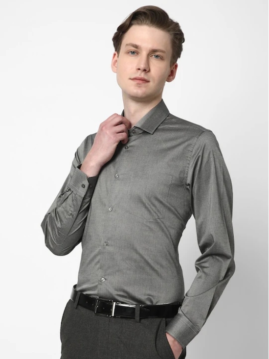 Premium Slim Fit Micro Checked Cotton Formal Shirt