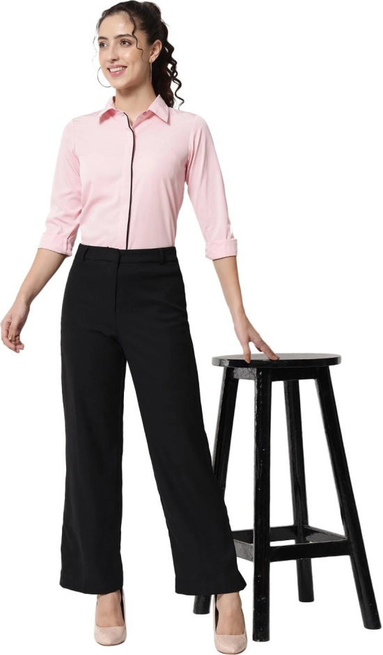 ALL WAYS YOU Womens Casual Office Wear Solid Pink Formal Shirt for Women  XXL