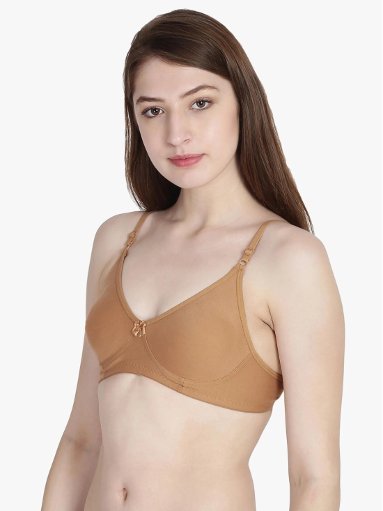 Womens Solid Nude Non-Padded T-Shirt Bra | COOL-skin-1 |-32B / 95% Cotton & 5% Elastane