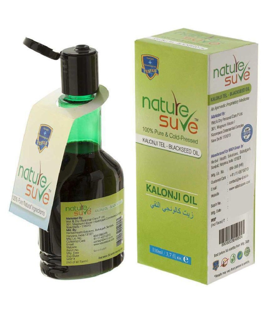 Nature Sure Kalonji Tail Black Seed Oil Cold Pressed & 100% Pure - 2 Packs (110ml Each)