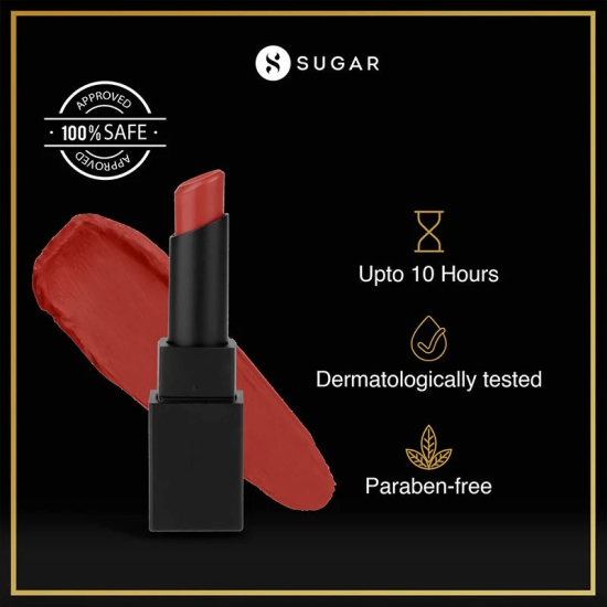 SUGAR Nothing Else Matter Longwear Lipstick - 03 Rust Have (Subtle Burnt Red) (3.2g)-03 Rust Have (Subtle Burnt Red) / 3.2g