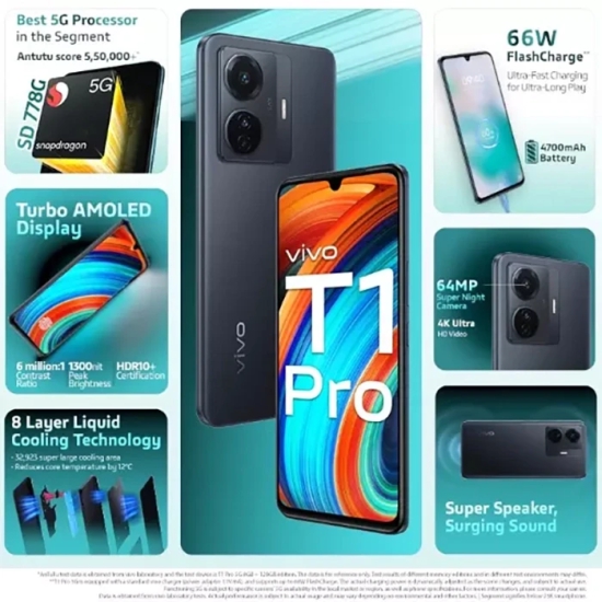 Vivo T1 Pro Turbo Black 6GB 128GB