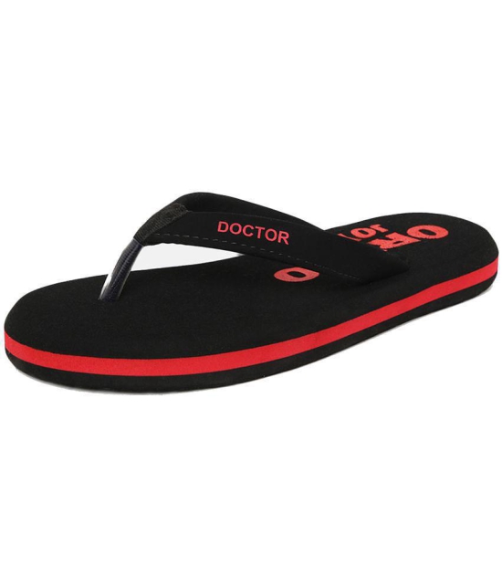 ORTHO JOY - Black Men's Thong Flip Flop - None