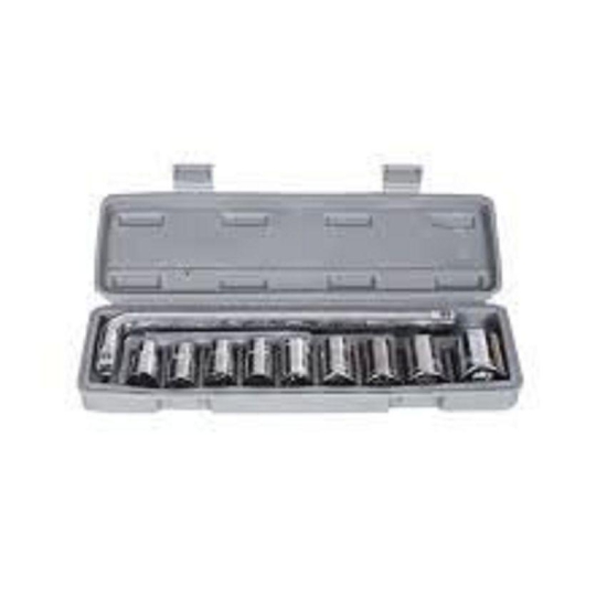 Aiwa TM Plastic Socket Wrench Set Tool kit (Grey, 10-Pieces)