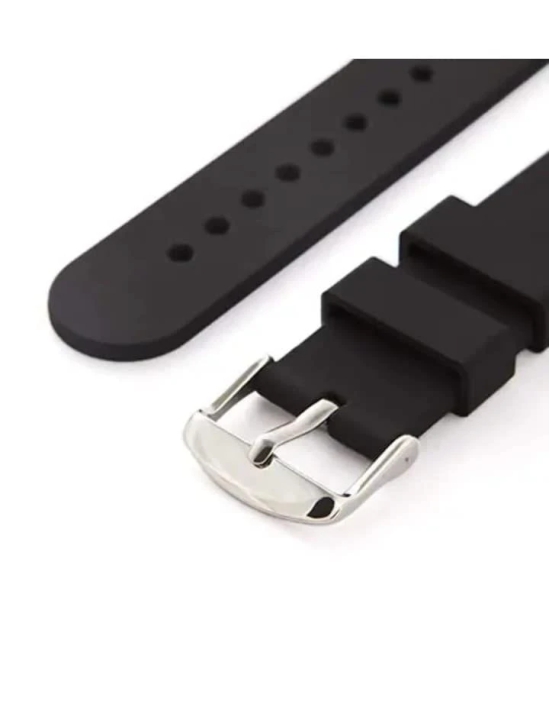 Exelent Watch Strap belt 19MM Strap for Compatible with Silicone Replacement Strap Belt (Black-, 19 mm)