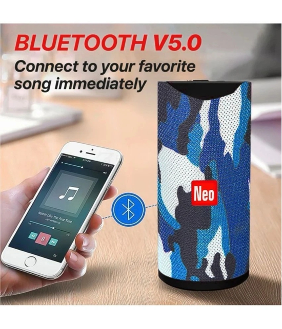 Neo TG113 NEW 10 W Bluetooth Speaker Bluetooth V 5.2 with USB Playback Time 4 hrs Black-Blue - Black-Blue