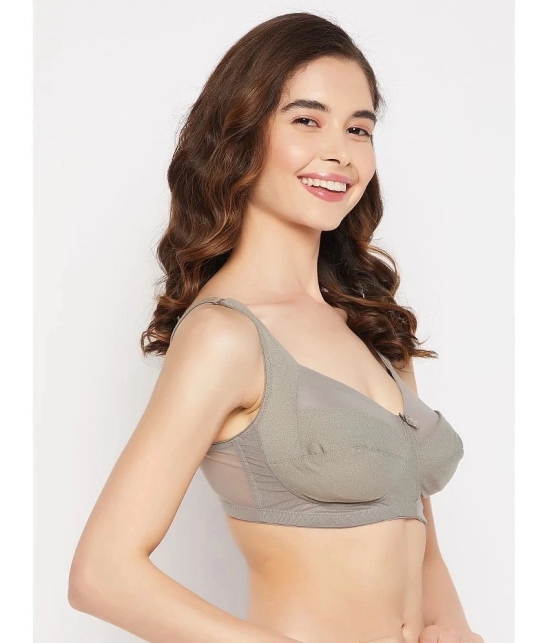 Clovia - Grey Melange Cotton Non Padded Womens Everyday Bra ( Pack of 1 ) - None