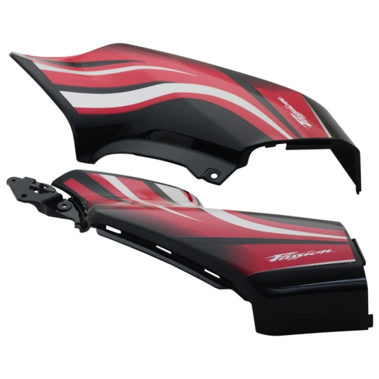 Side Panel / Side Cowl Set Fit For Hero Passion Xpro Black Colour For Sport Red Bike (Red Sticker)