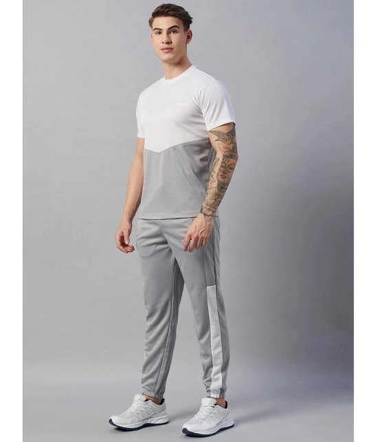 Chrome & Coral Grey Polyester Relaxed Fit Mens Tracksuit ( Pack of 1 ) - None