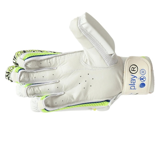 Begin Batting Gloves-Right Hand / White/Green / Leather