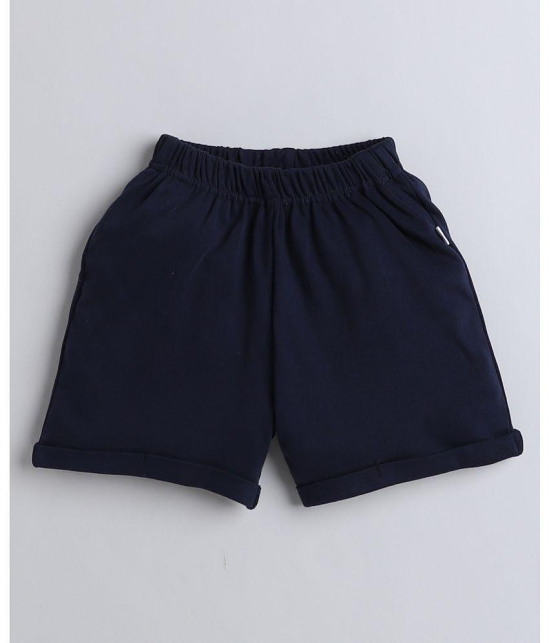 BUMZEE - Navy Cotton Baby Boy Top & Shorts ( Pack of 1 ) - None