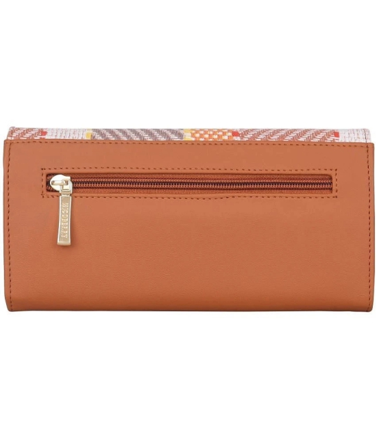 Nicoberry - Faux Leather Tan Womens Zip Around Wallet ( Pack of 1 ) - Tan