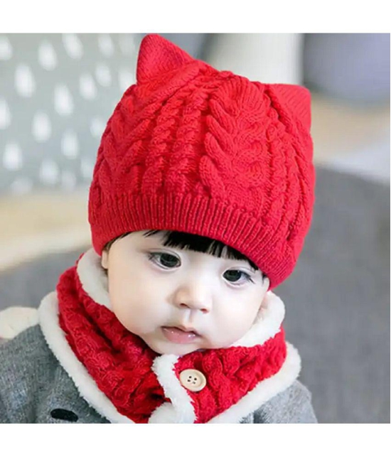 Penyan ® - Baby Boys & Baby Girls 2pcs/Set Kids Winter Hat Cute Baby Wool Knitted Hat and Button Scarf Cap Set New Born to 12 Months - None