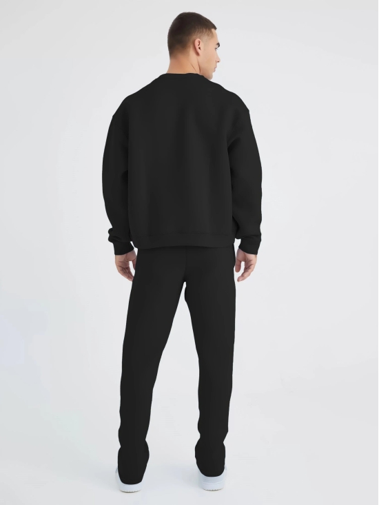 Solid Black Cozy Cut Co-Ords-S / Black