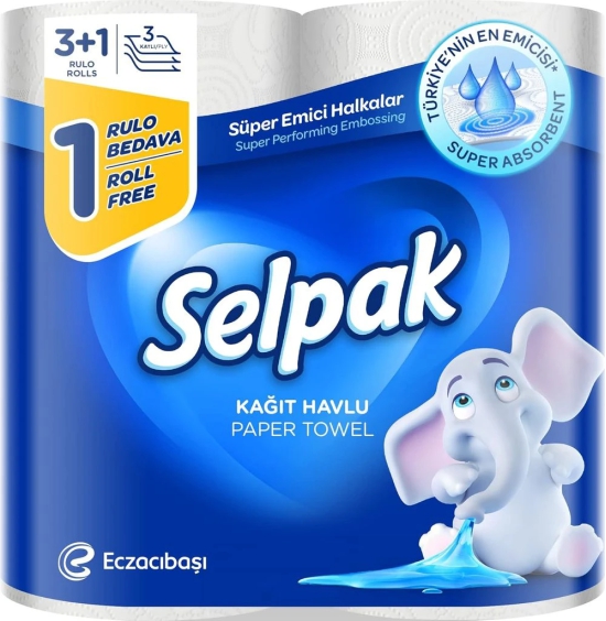 Selpak Kitchen Towels 4 pcs (3 + 1 free)